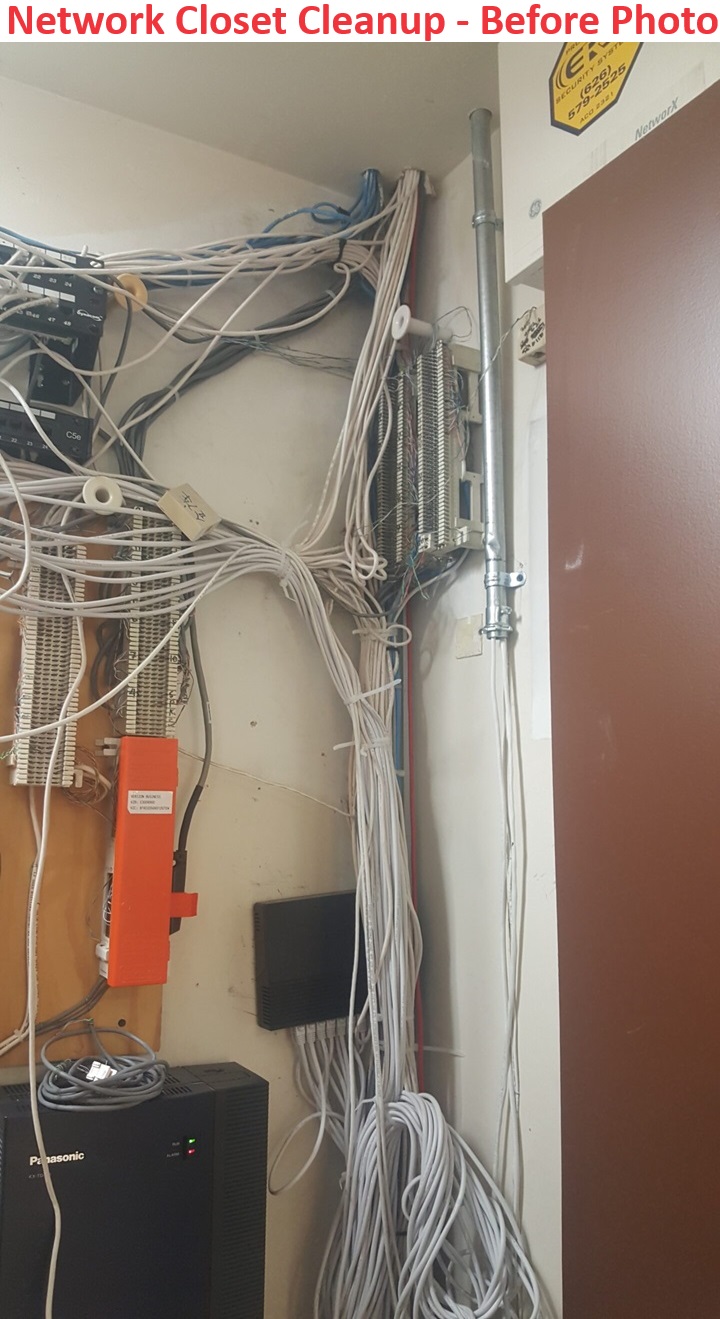 Network Closet Cleanup Before 2