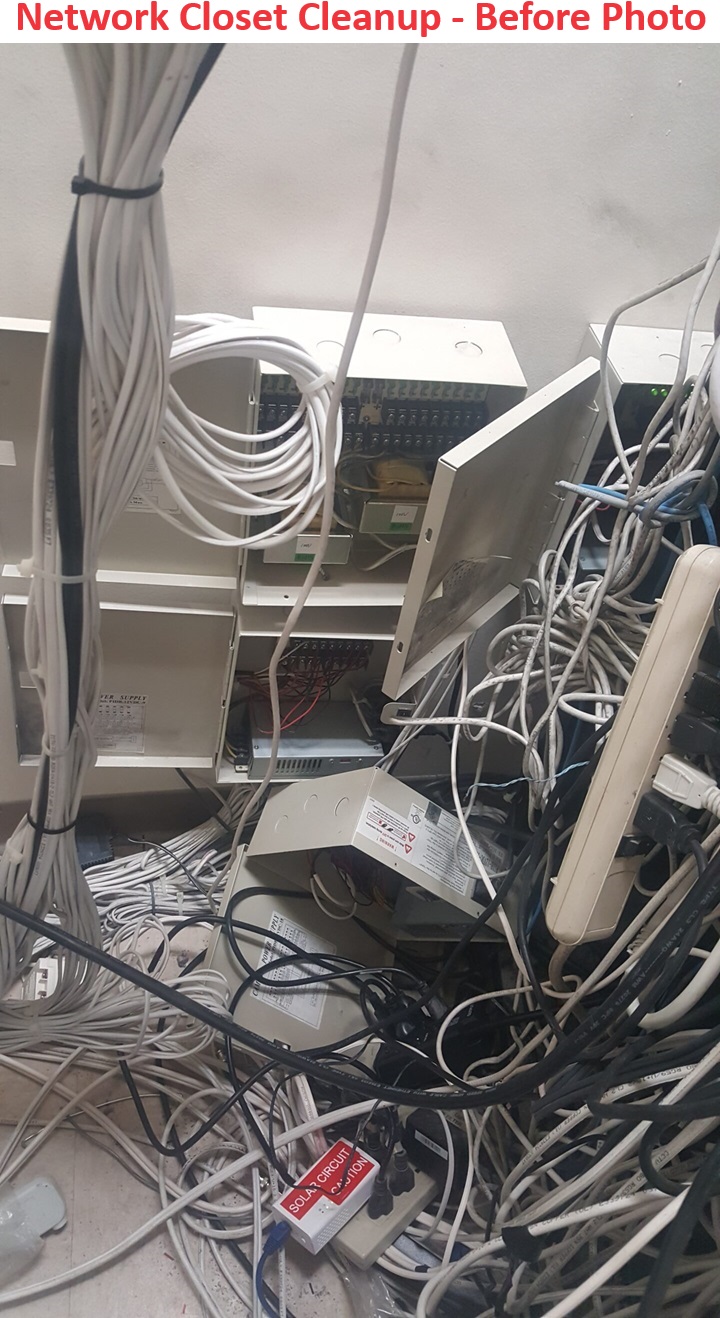 Network Closet Cleanup Before 3
