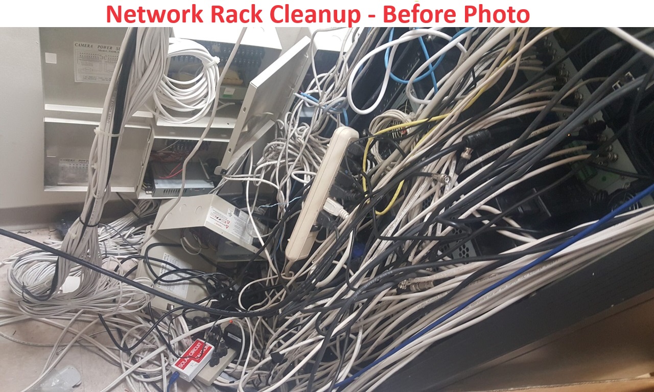 Network Closet Cleanup Before 5